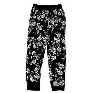 Like new! Super soft! See You Monday LA Black & White Floral Joggers Sz L